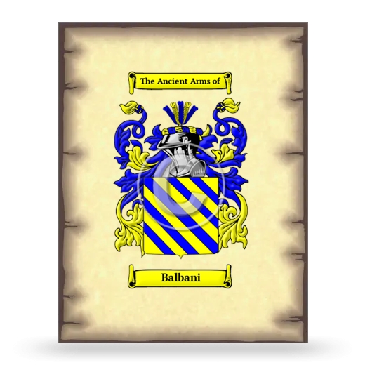 Balbani Coat of Arms Print
