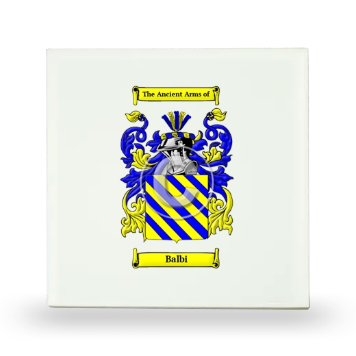 Balbi Small Ceramic Tile with Coat of Arms