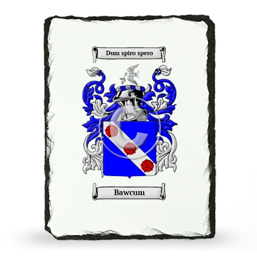 Bawcum Coat of Arms Slate