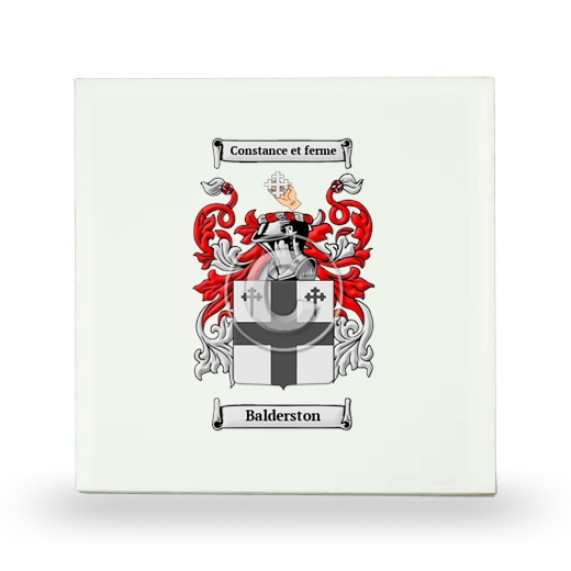 Balderston Small Ceramic Tile with Coat of Arms