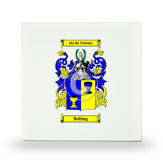 Bolting Small Ceramic Tile with Coat of Arms