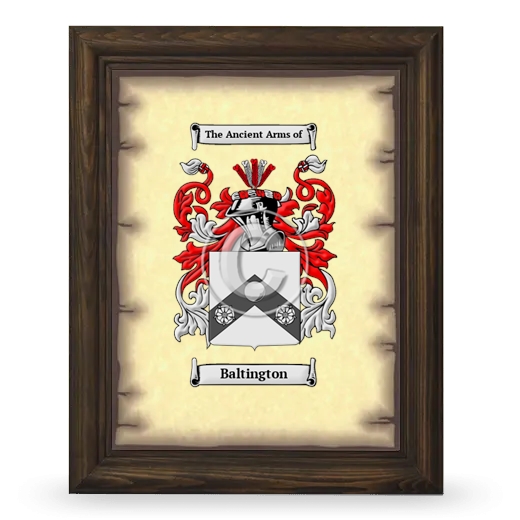 Baltington Coat of Arms Framed - Brown