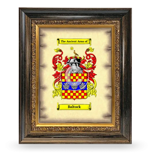 Baltock Coat of Arms Framed - Heirloom