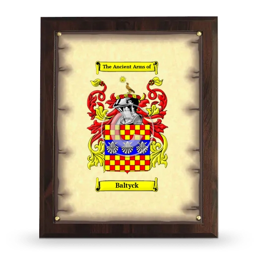 Baltyck Coat of Arms Plaque