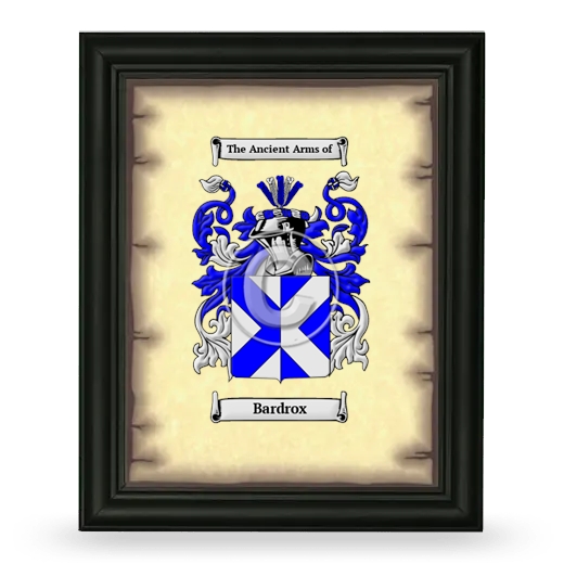 Bardrox Coat of Arms Framed - Black