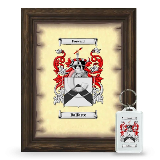 Balfarte Framed Coat of Arms and Keychain - Brown