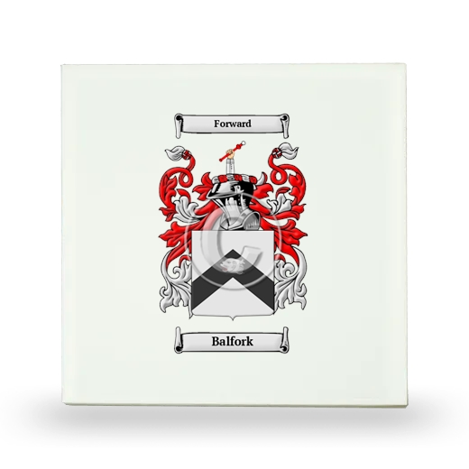 Balfork Small Ceramic Tile with Coat of Arms