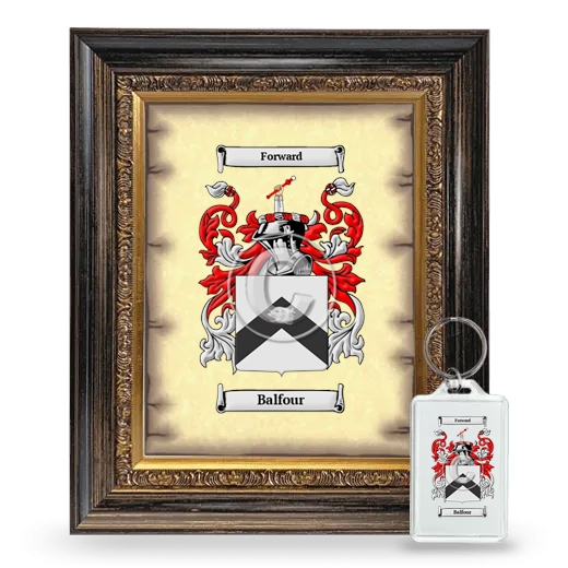 Balfour Framed Coat of Arms and Keychain - Heirloom