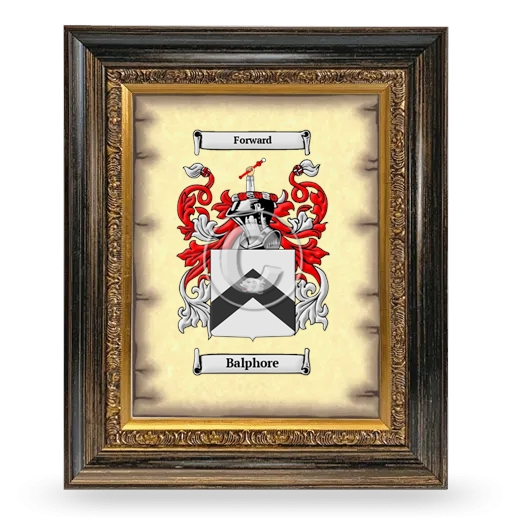 Balphore Coat of Arms Framed - Heirloom