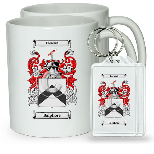 Balphore Pair of Coffee Mugs and Pair of Keychains