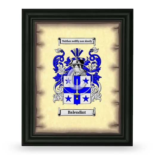 Balendint Coat of Arms Framed - Black