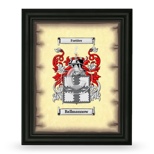 Ballmannow Coat of Arms Framed - Black