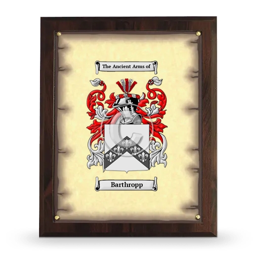 Barthropp Coat of Arms Plaque