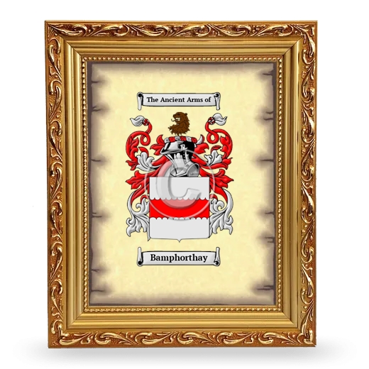 Bamphorthay Coat of Arms Framed - Gold