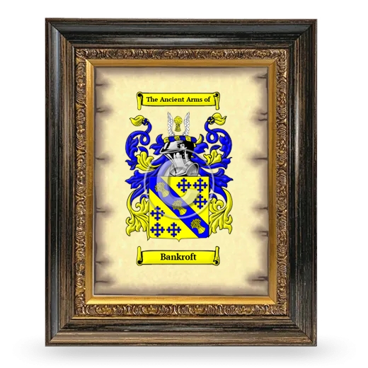 Bankroft Coat of Arms Framed - Heirloom