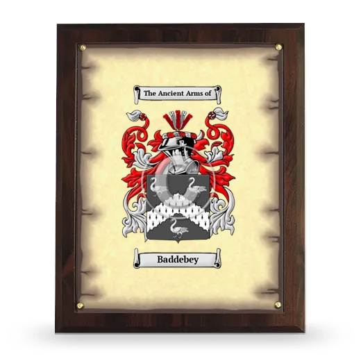 Baddebey Coat of Arms Plaque