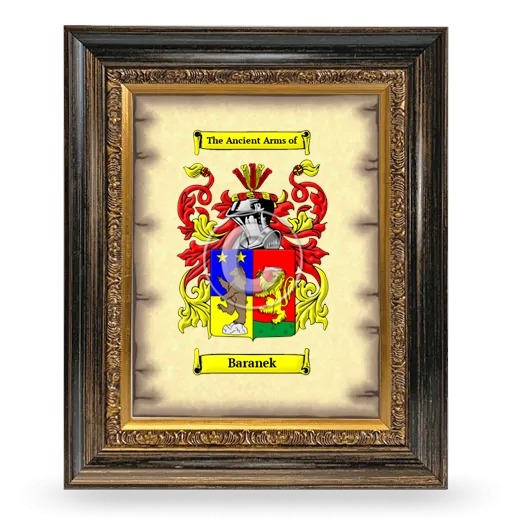 Baranek Coat of Arms Framed - Heirloom