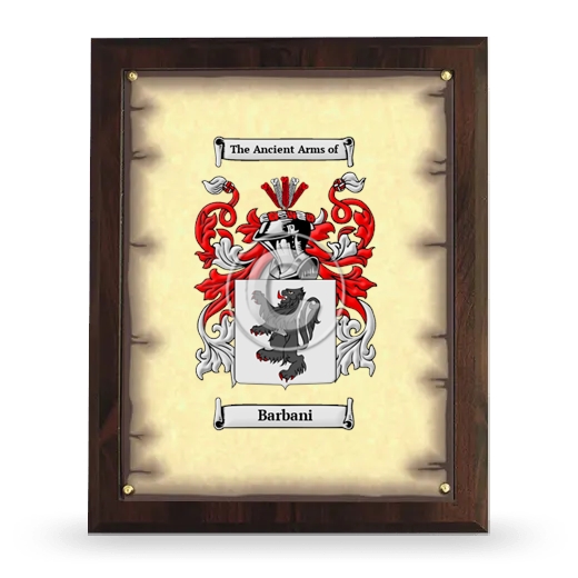 Barbani Coat of Arms Plaque