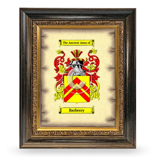 Barberry Coat of Arms Framed - Heirloom