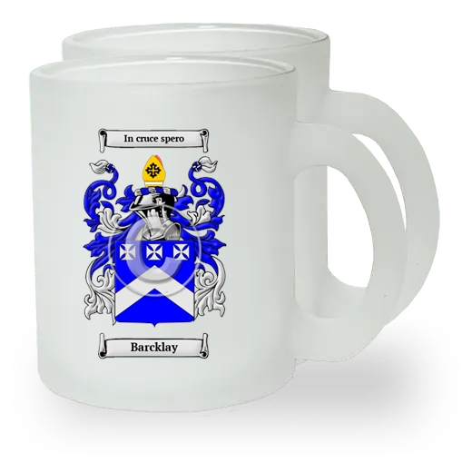 Barcklay Pair of Frosted Glass Mugs