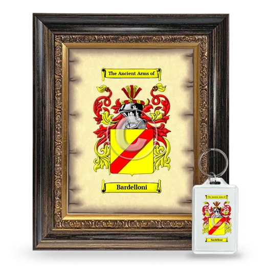 Bardelloni Framed Coat of Arms and Keychain - Heirloom