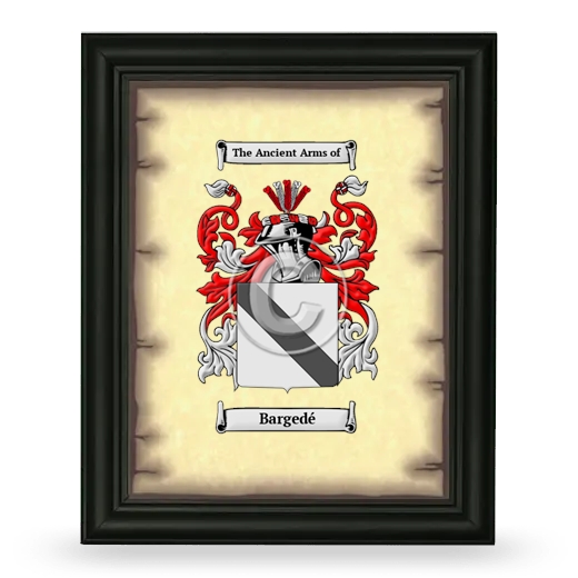 Bargedé Coat of Arms Framed - Black