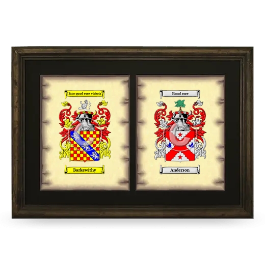 Double Coat of Arms Framed - Brown