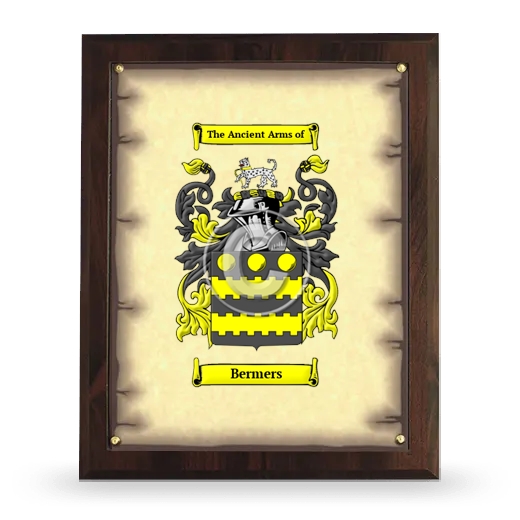 Bermers Coat of Arms Plaque