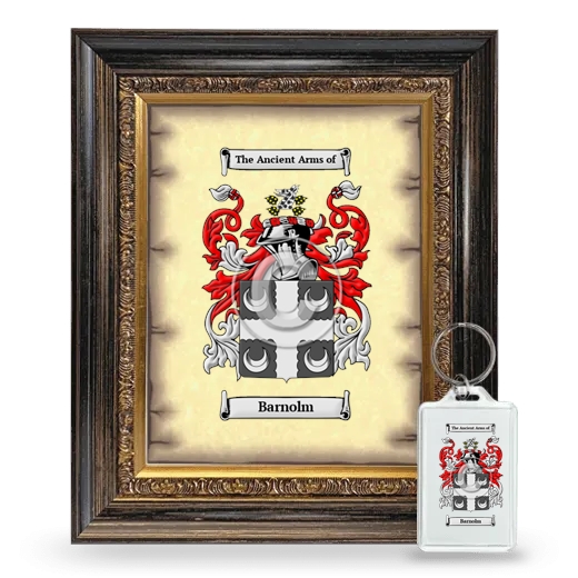 Barnolm Framed Coat of Arms and Keychain - Heirloom