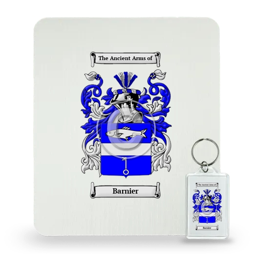 Barnier Mouse Pad and Keychain Combo Package