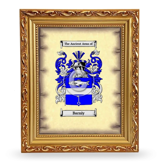 Barniy Coat of Arms Framed - Gold