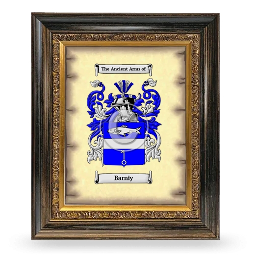 Barniy Coat of Arms Framed - Heirloom