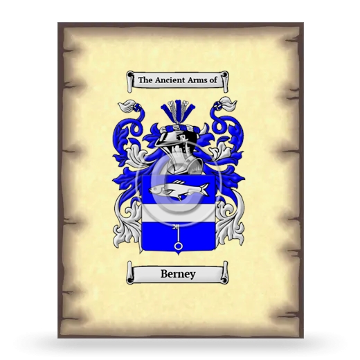 Berney Coat of Arms Print