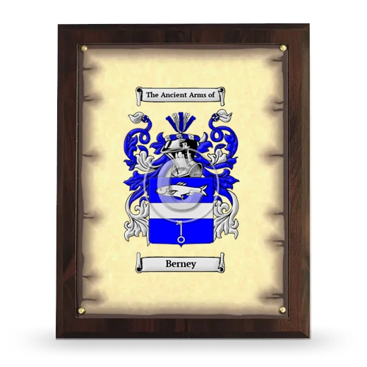 Berney Coat of Arms Plaque