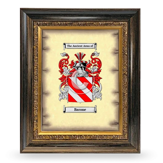 Barone Coat of Arms Framed - Heirloom