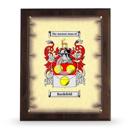 Bardefeld Coat of Arms Plaque