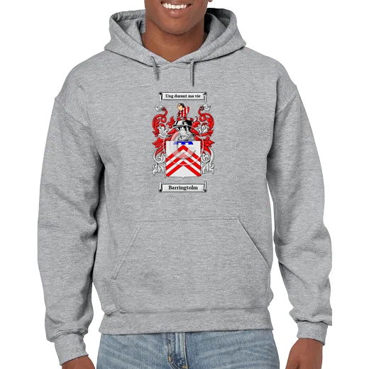 Barringtolm Grey Unisex Coat of Arms Hooded Sweatshirt