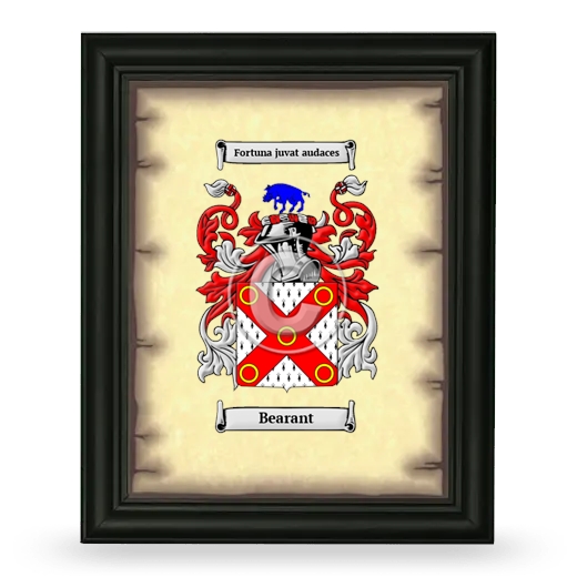 Bearant Coat of Arms Framed - Black