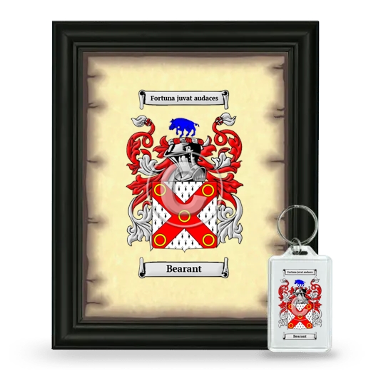 Bearant Framed Coat of Arms and Keychain - Black