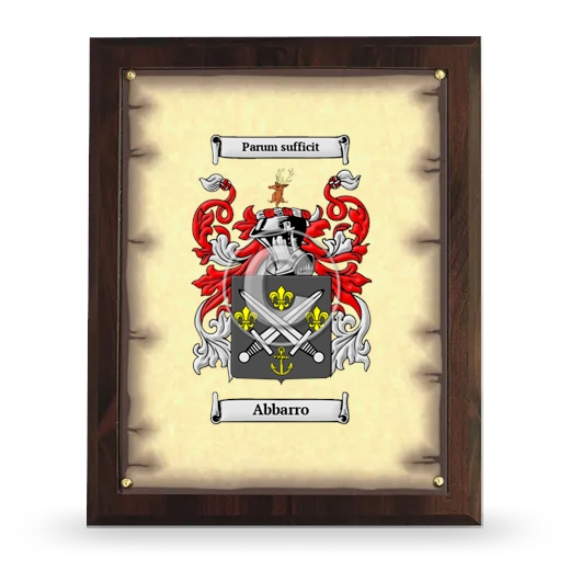 Abbarro Coat of Arms Plaque