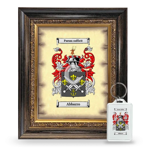 Abbarro Framed Coat of Arms and Keychain - Heirloom