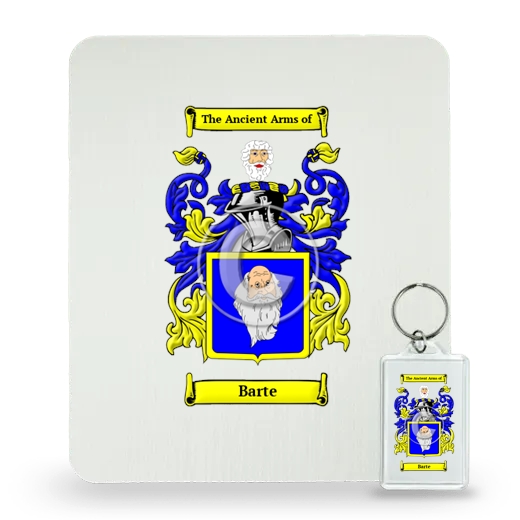 Barte Mouse Pad and Keychain Combo Package