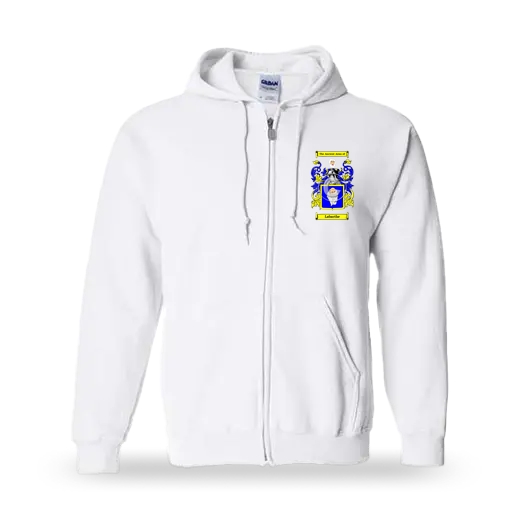 Labarthe Unisex Coat of Arms Zip Sweatshirt - White