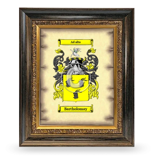 Bartholomay Coat of Arms Framed - Heirloom