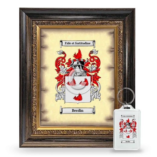 Berdin Framed Coat of Arms and Keychain - Heirloom