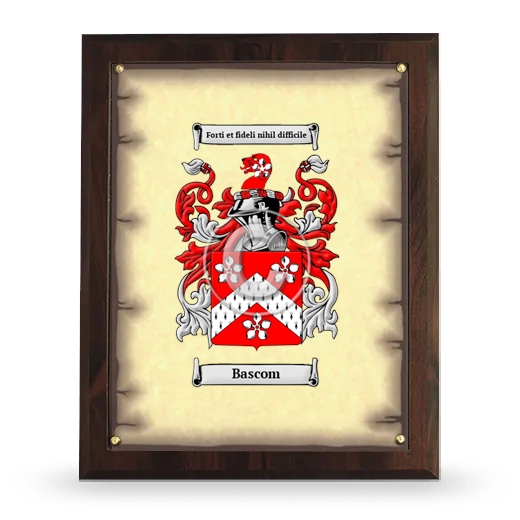 Bascom Coat of Arms Plaque