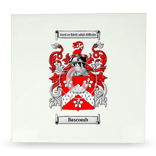 Bascomb Large Ceramic Tile with Coat of Arms