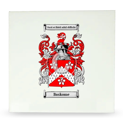 Baskome Large Ceramic Tile with Coat of Arms