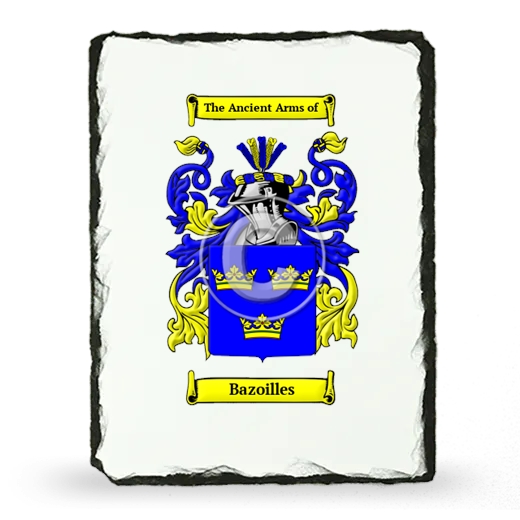 Bazoilles Coat of Arms Slate