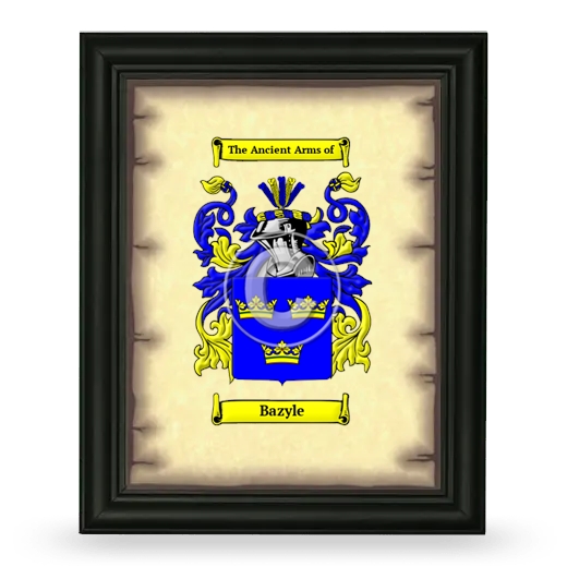 Bazyle Coat of Arms Framed - Black